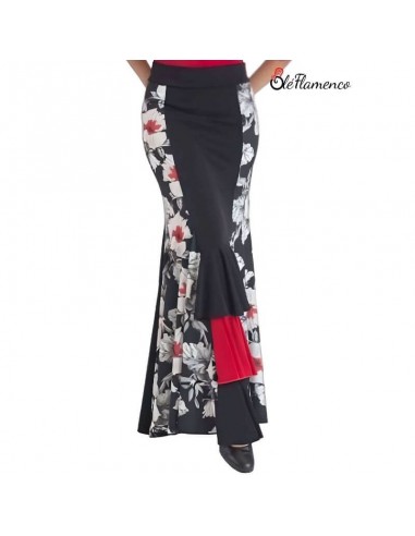 Falda de Baile Flamenco con Cintura Alta y 5 Palas