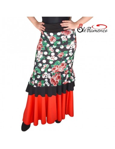 Falda de baile Flamenco Estampada con Volantes