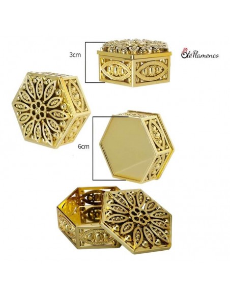 Pendientes Flamenca Aro y flores