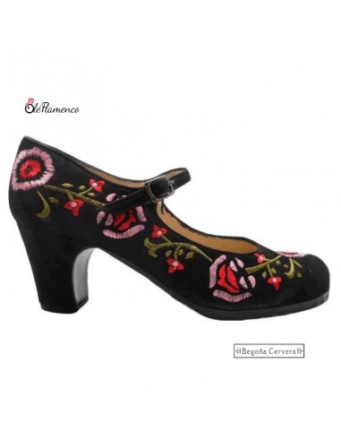 Zapatos de  Flamenco Profesional  Correa Bordado