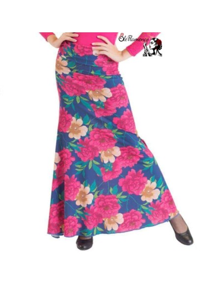Falda flamenca entallada estampada