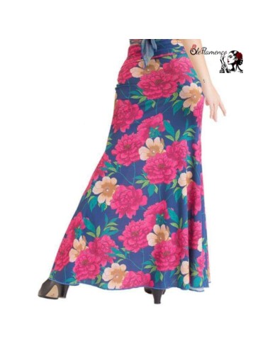 Falda flamenca entallada estampada