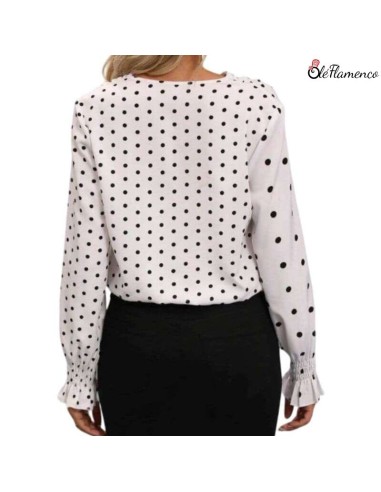 Blusa Flamenca de Lunares Cruzada sin Botones...