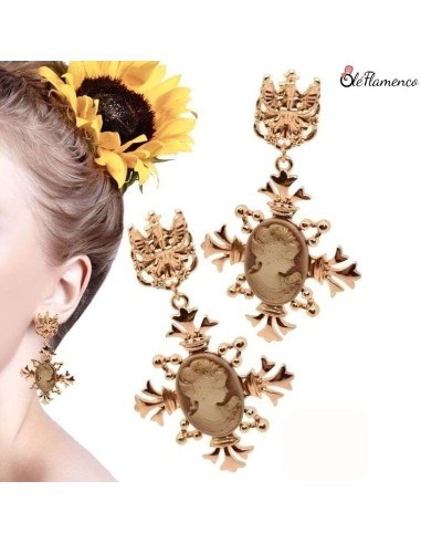 Pendientes de flamenca Camafeo