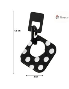 Pendientes de flamenca lunares negro y blanco originales 2