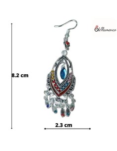 Pendientes de flamenca Lagrima Azul 2