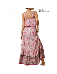 Conjunto de dos piezas floral para romería Rosa 2