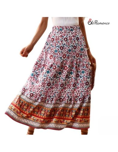 Falda floral para romeria Alba