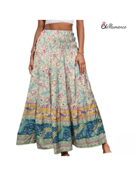Falda floral  para romeria Lola