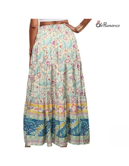 Falda floral  para romeria Lola