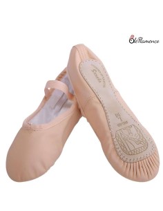 Zapatillas de media punta Sansha en piel color rosa ballet