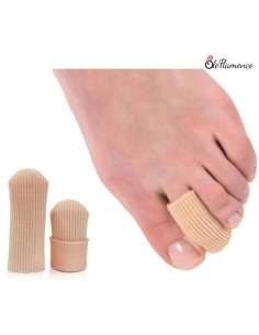 Protectores de gel Jelly Tips Bunheads colocados en los dedos